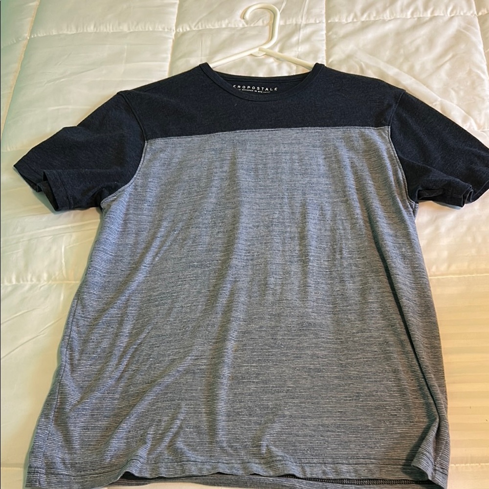 Aeropostale Men's Navy & blue small striped Stylish T-Shirt